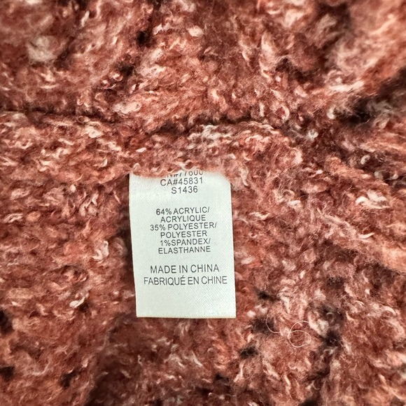 Saltwater Luxe Women's Boxy Cropped Open Weave Pullover Sweater Rust Size L Soft - Picture 8 of 9